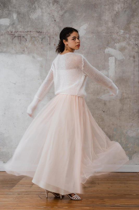 bodnelanger Tüllrock in Apricot