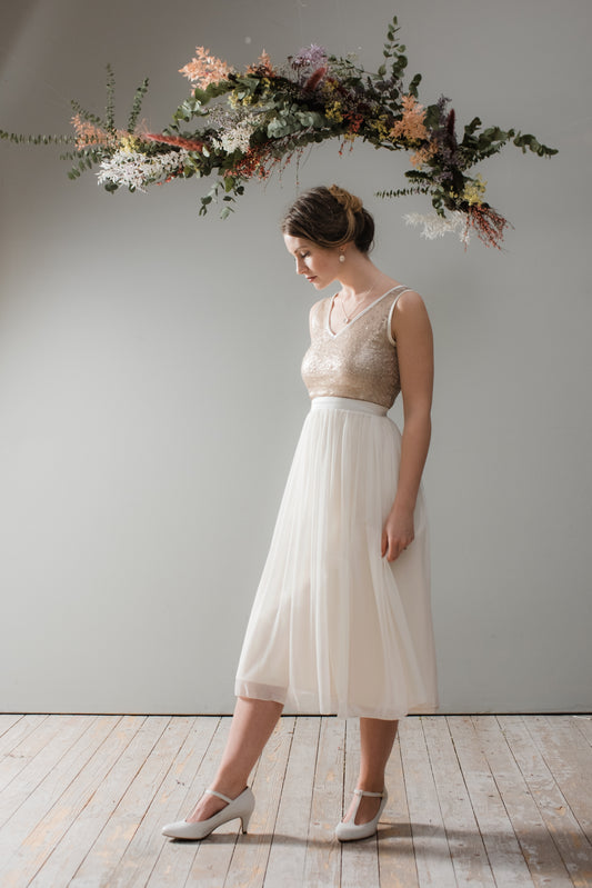 Brautkleid mit Goldtop