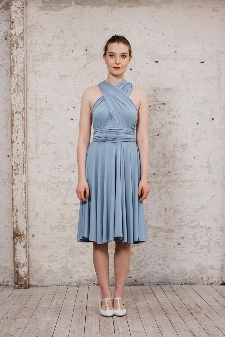 Infinity Dress "Primrose" langes Multitie-Kleid in Aquablau