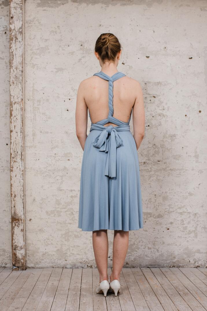Infinity Dress "Primrose" langes Multitie-Kleid in Aquablau