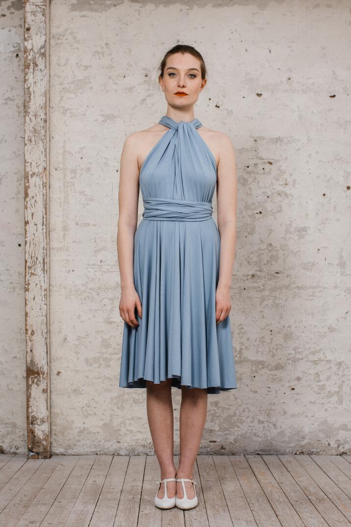 Infinity Dress "Primrose" langes Multitie-Kleid in Aquablau