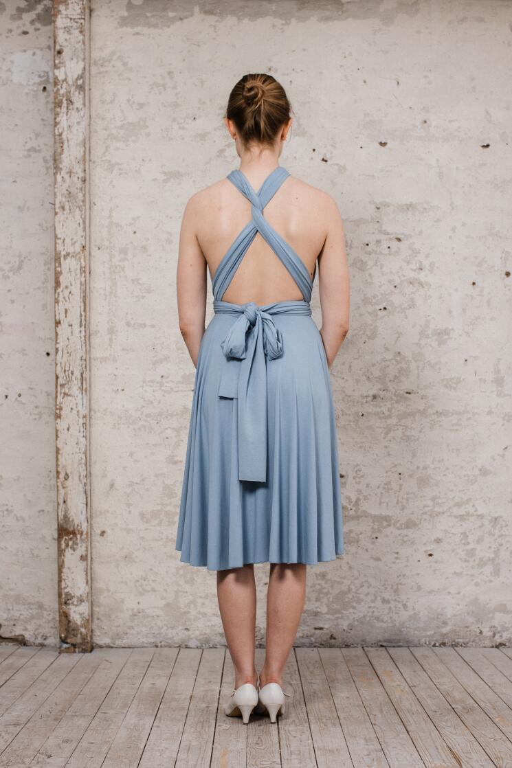 Infinity Dress "Primrose" langes Multitie-Kleid in Aquablau