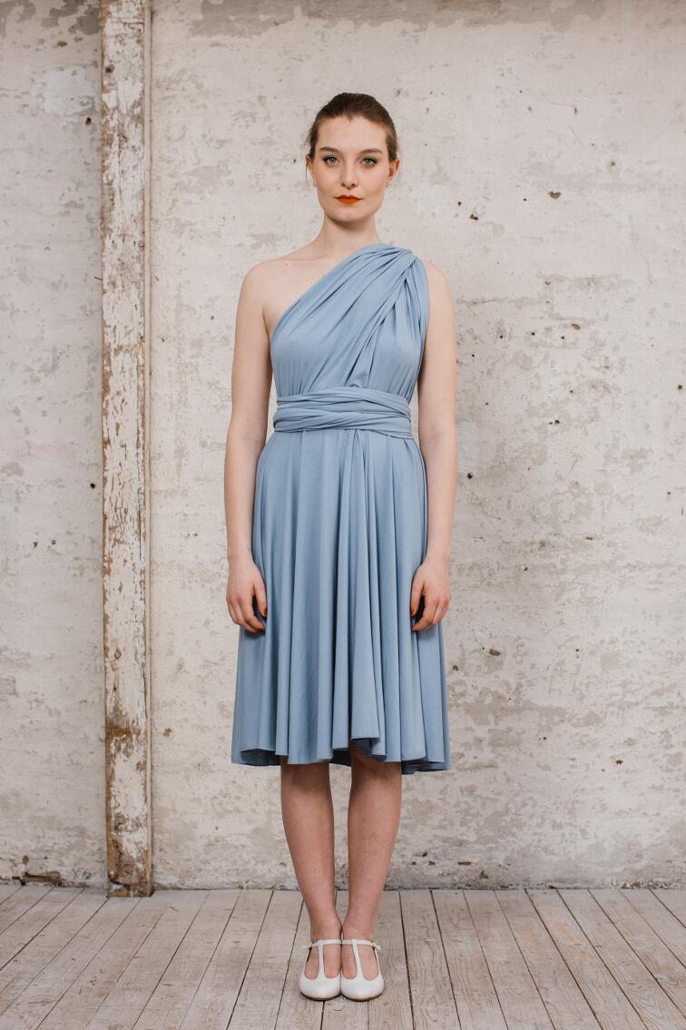 Infinity Dress "Primrose" langes Multitie-Kleid in Aquablau