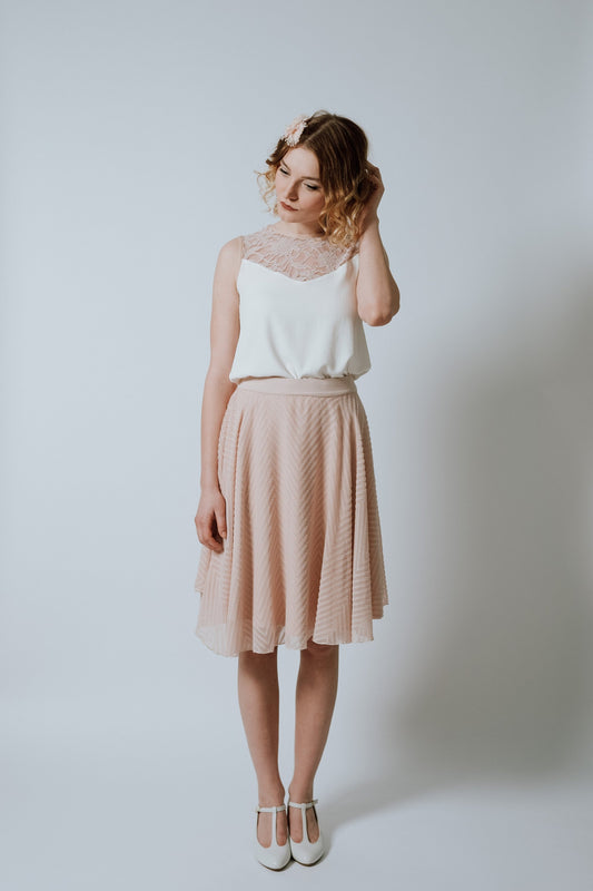 Chiffonkleid mit Apricot