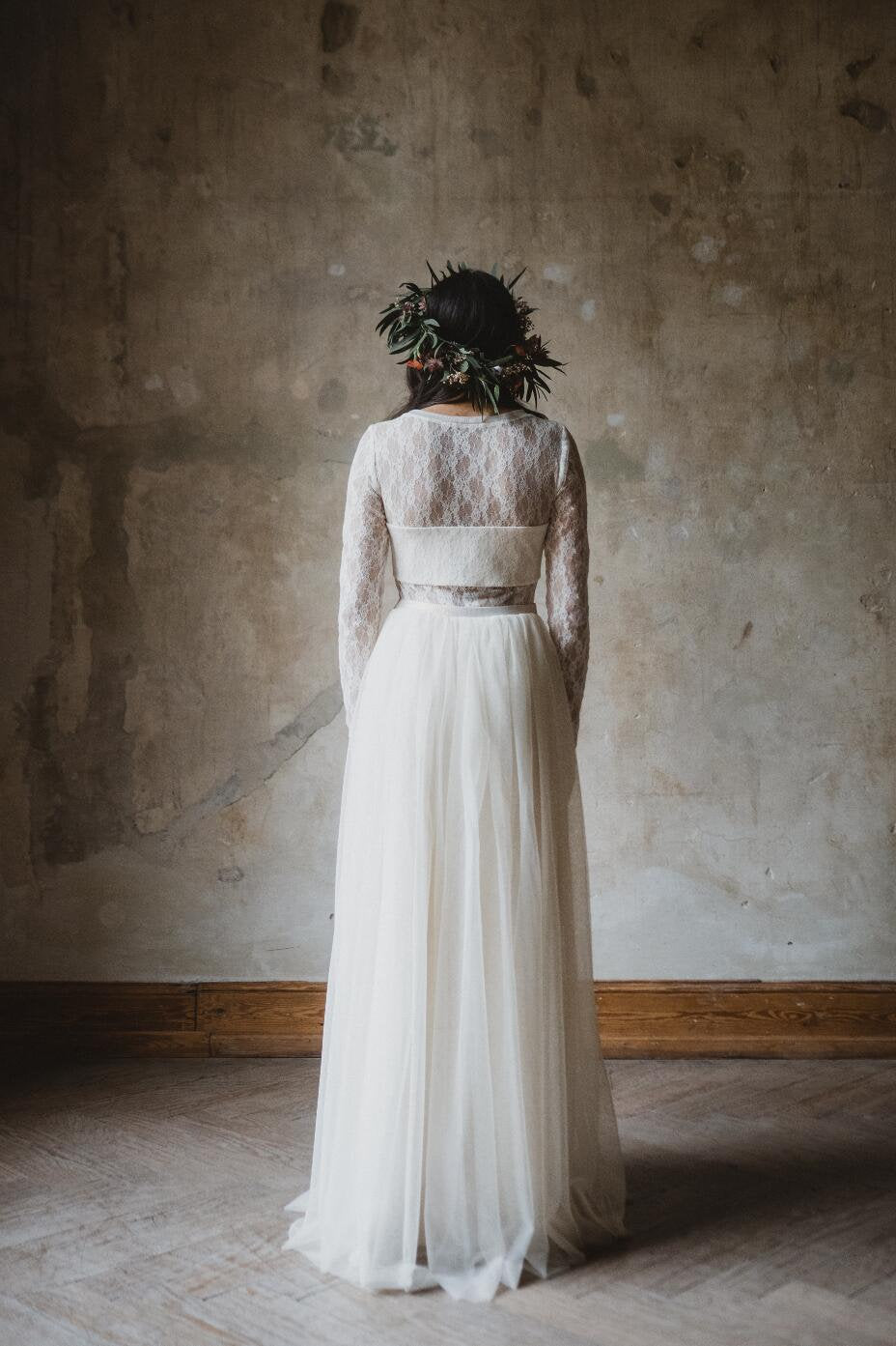 Bohobrautkleid mit Cut Outs