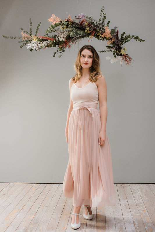 Midi Tüllrock in Rosa