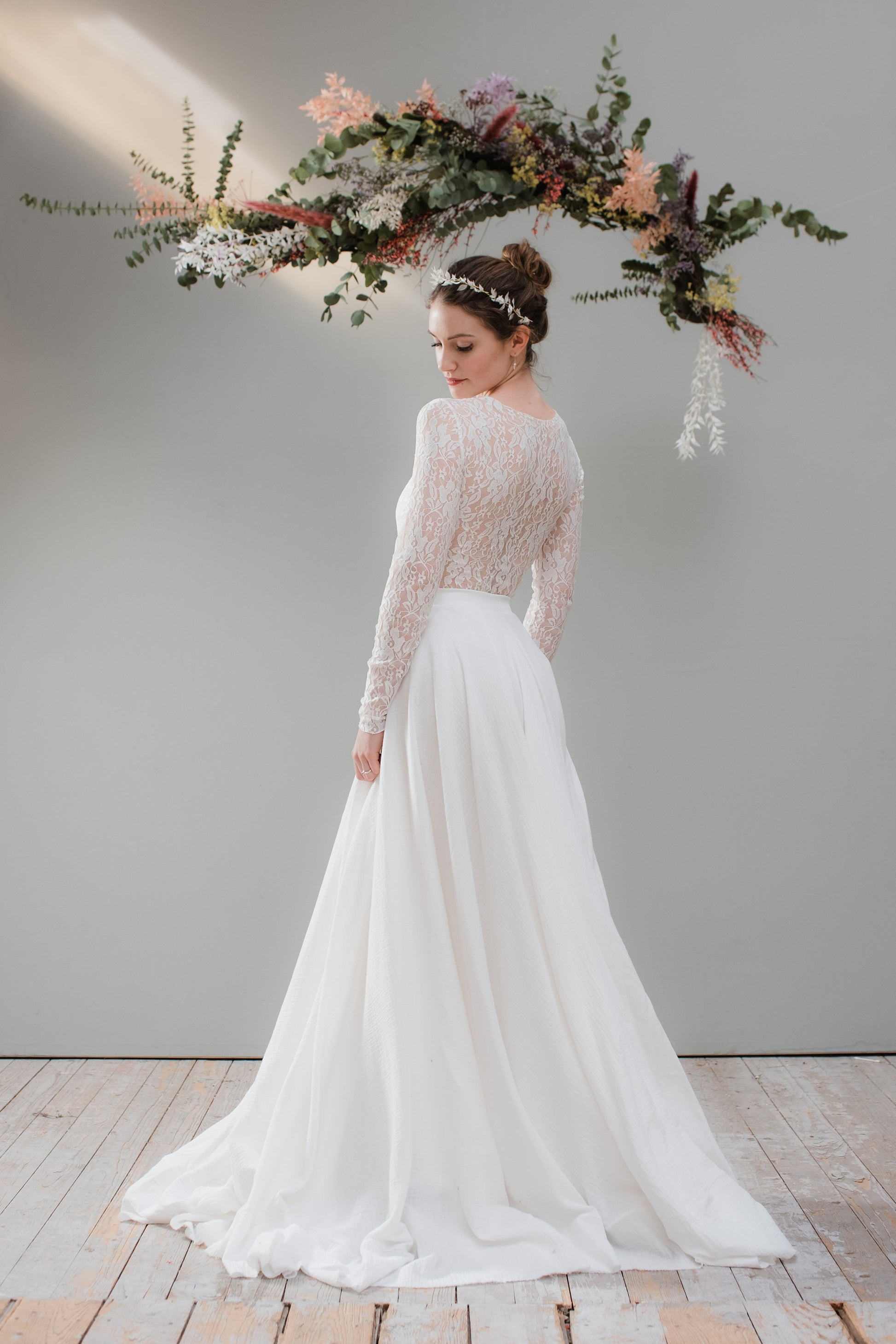 Boho Brautrock aus Baumwolle