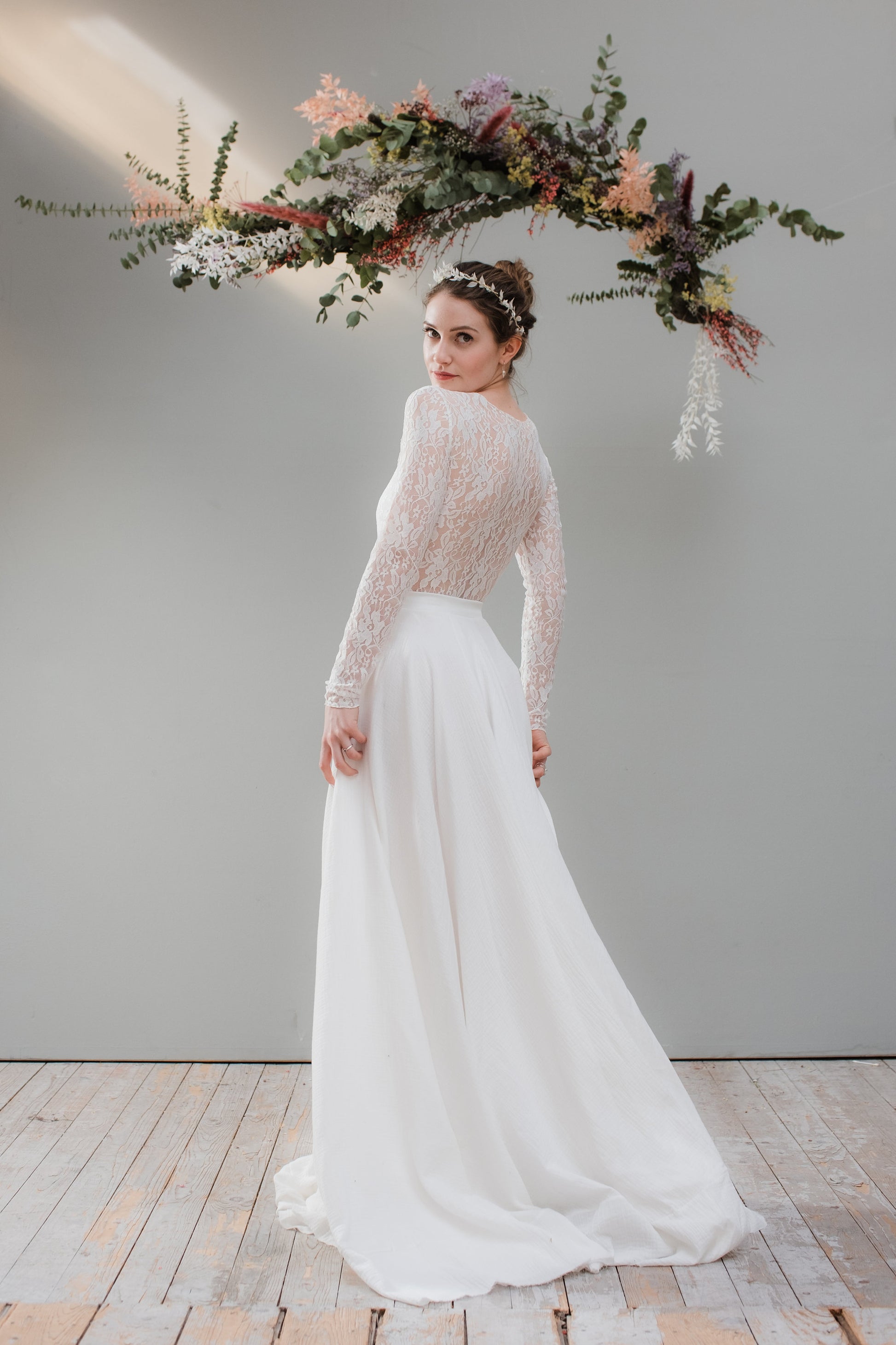 Boho Brautrock aus Baumwolle