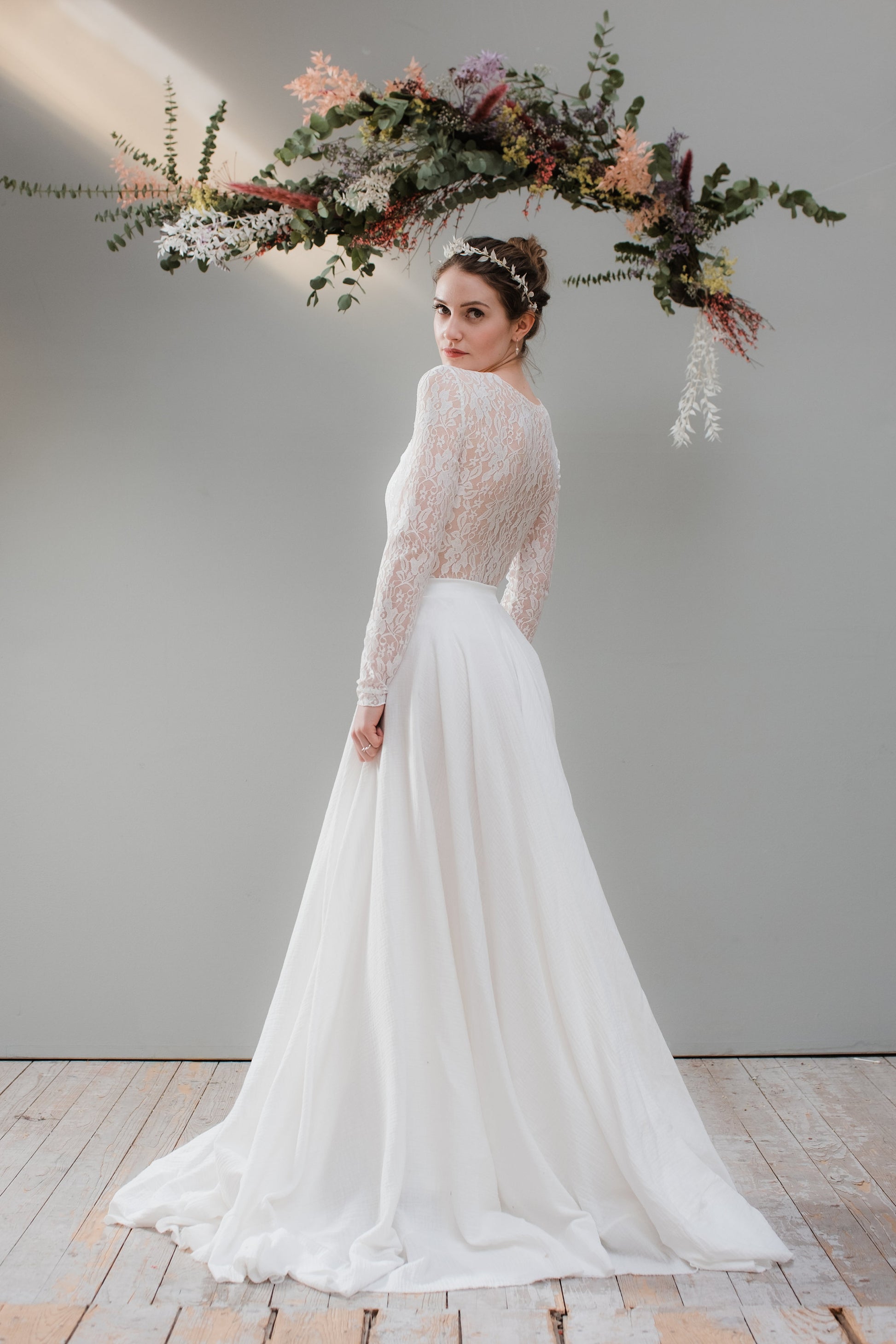 Boho Brautrock aus Baumwolle