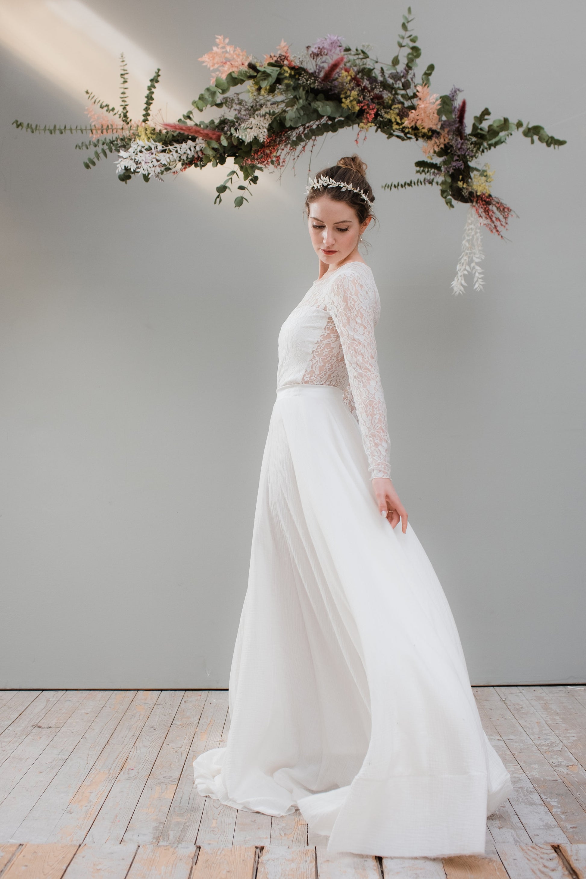 Boho Brautrock aus Baumwolle