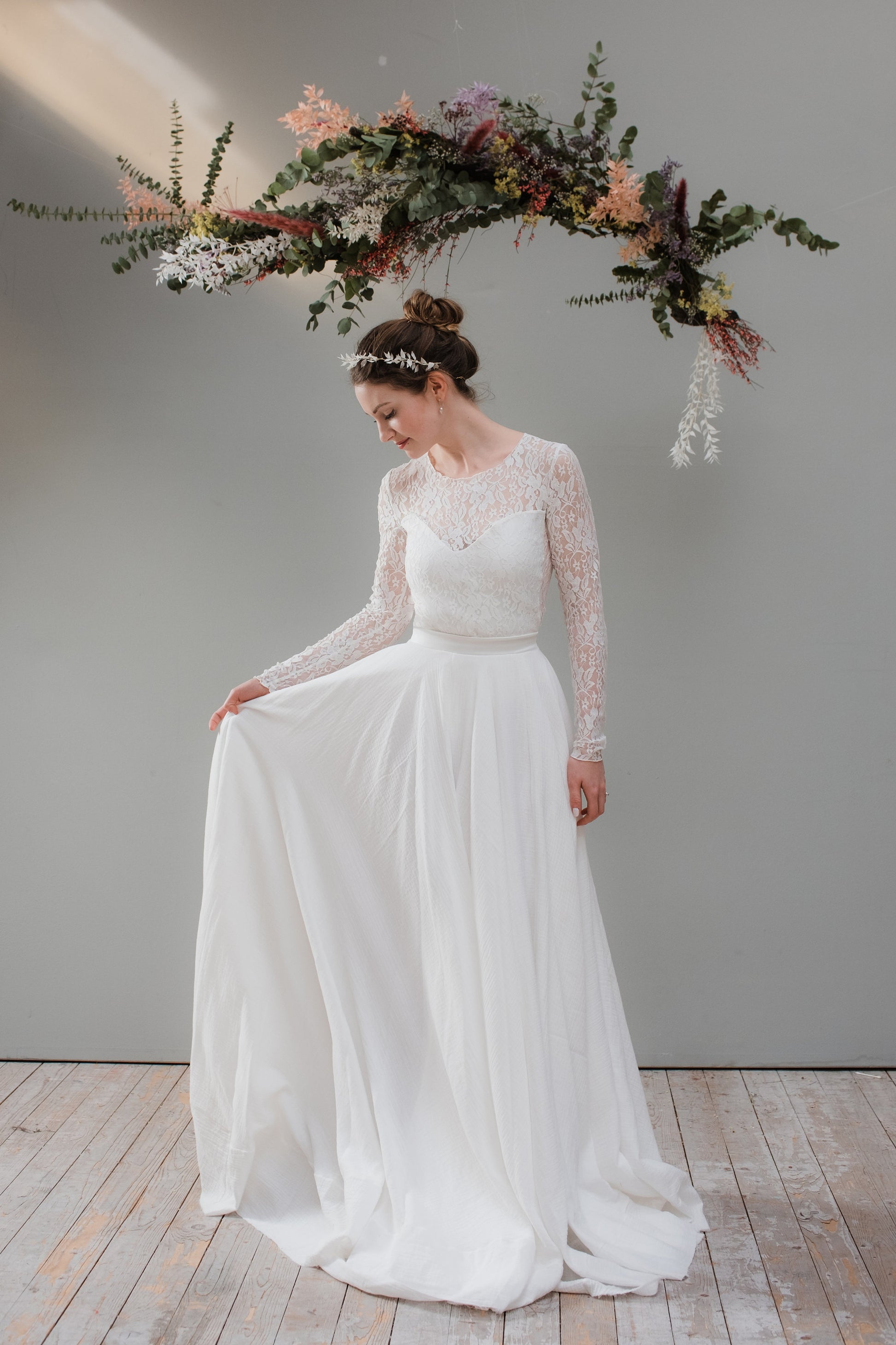 Boho Brautrock aus Baumwolle