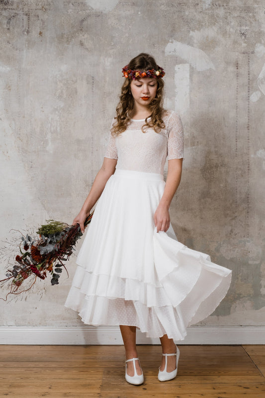 Brautrock aus Chiffon