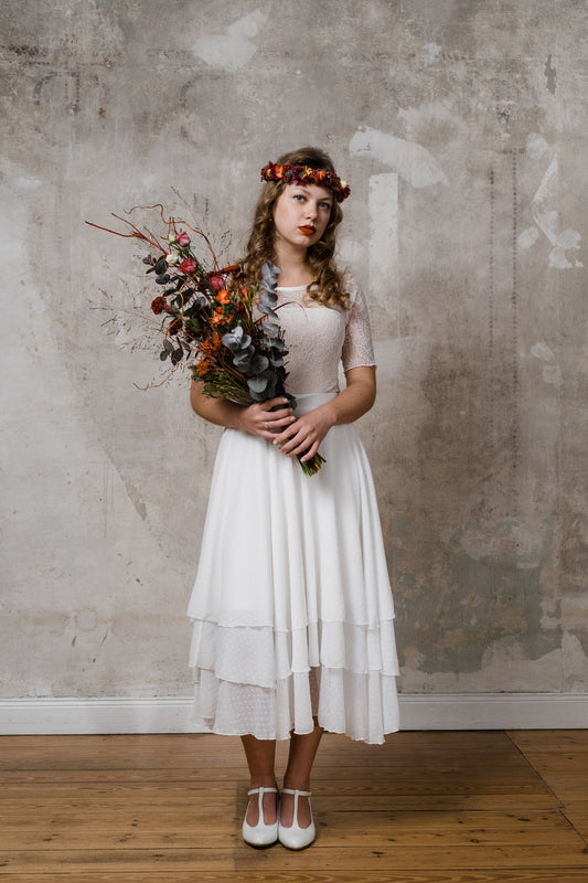 3 lagiger Chiffonrock