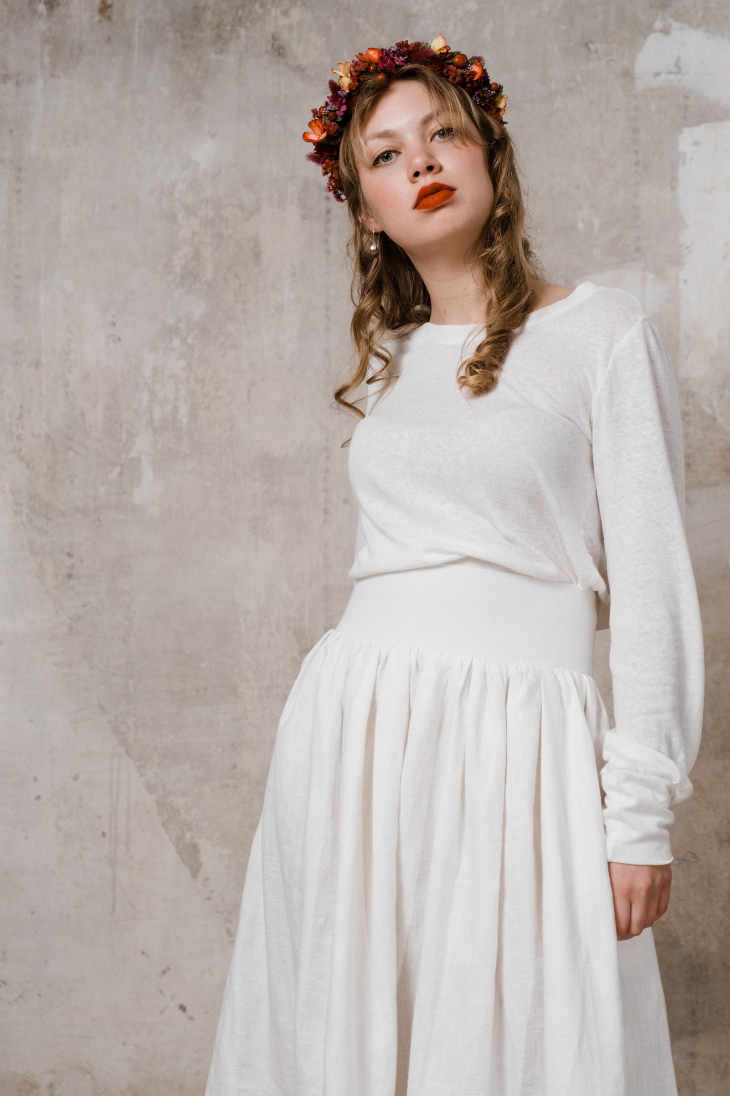 Brauttop "Lenity" aus Leinenjersey