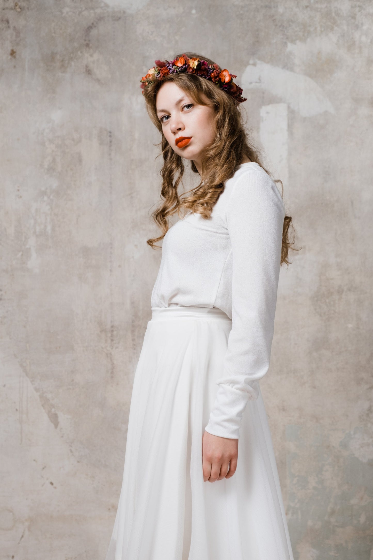 Winterbrautkleid locker mit Pullitop