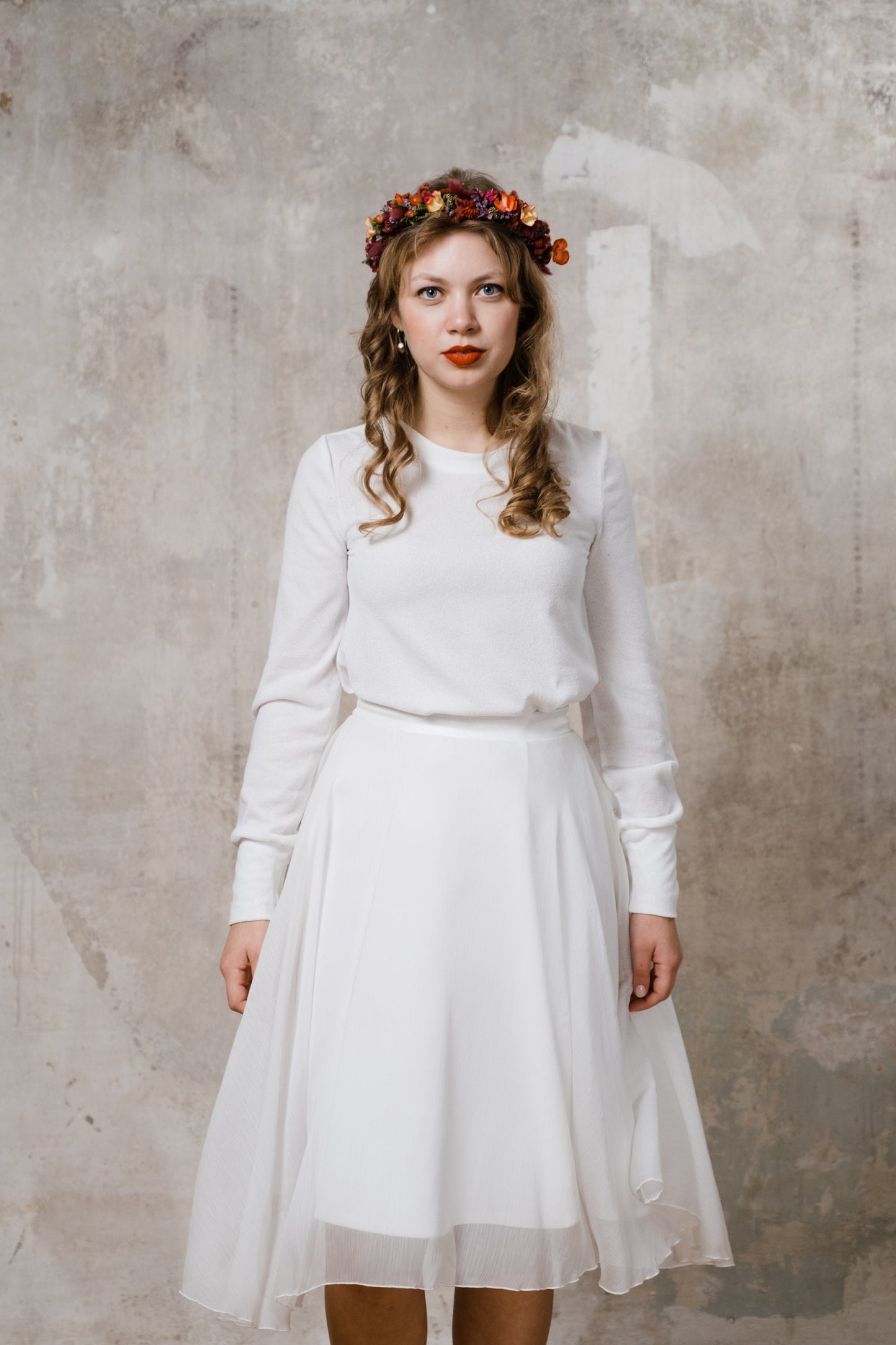 Winterbrautkleid locker mit Pullitop
