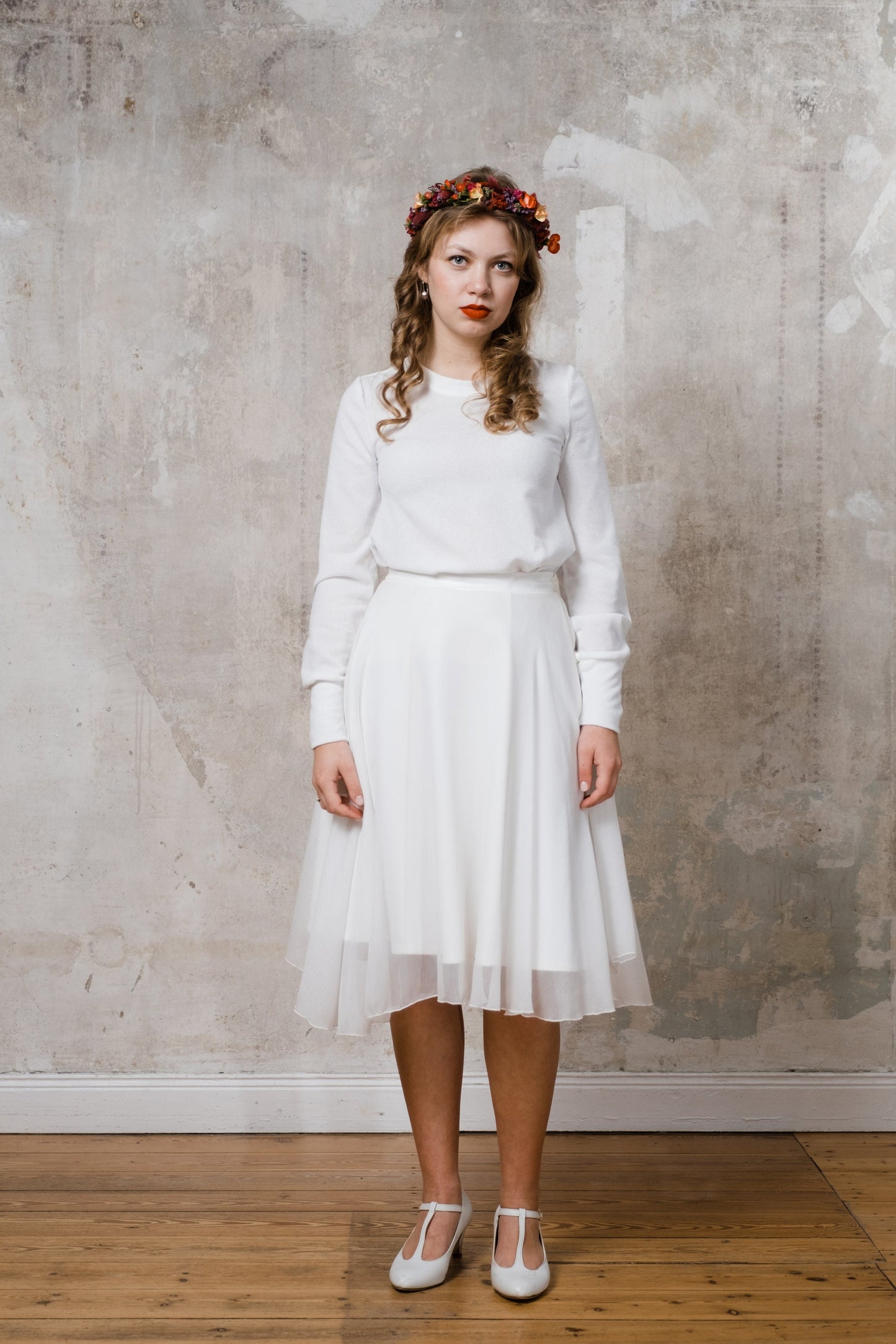Winterbrautkleid locker mit Pullitop