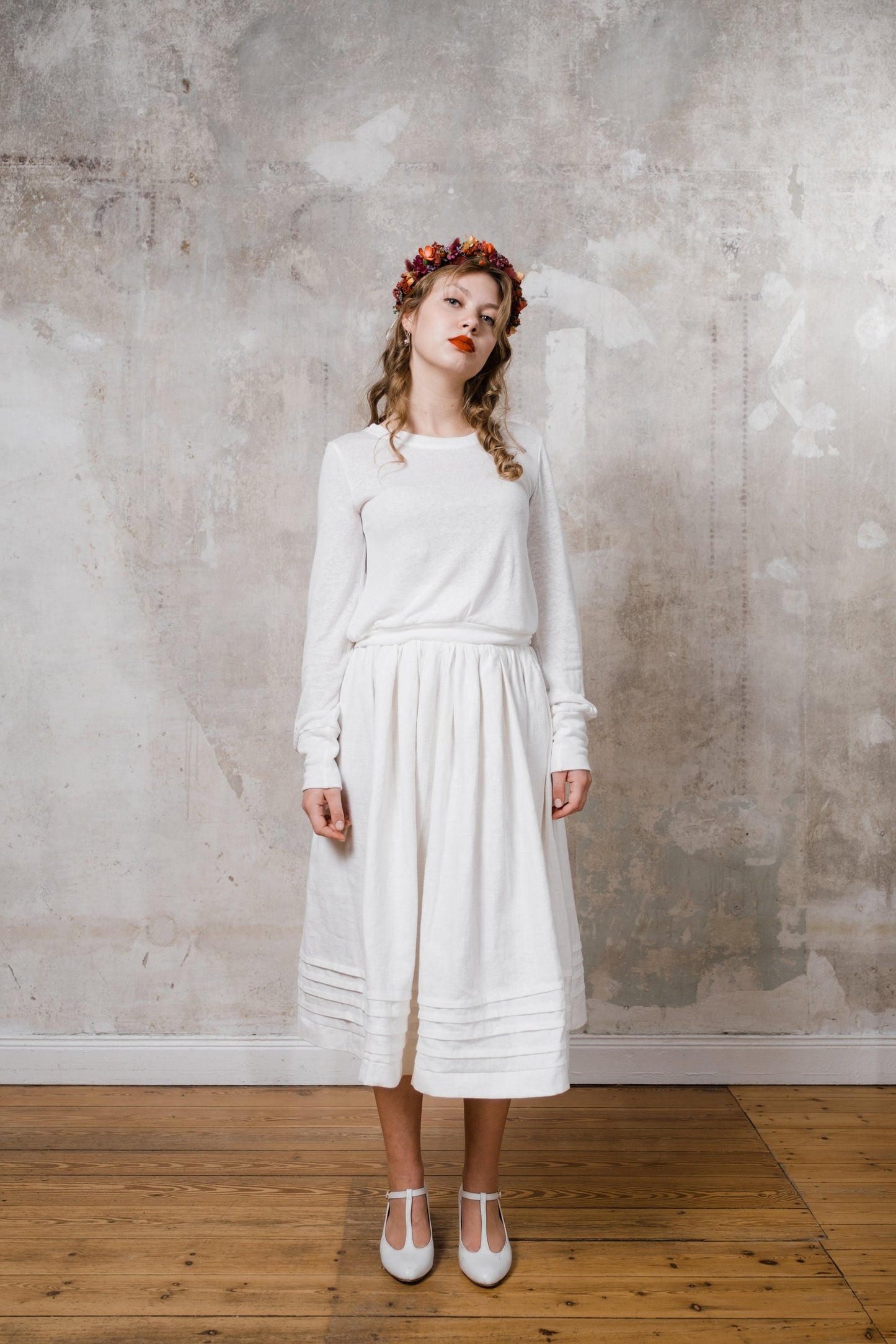 Brauttop "Lenity" aus Leinenjersey