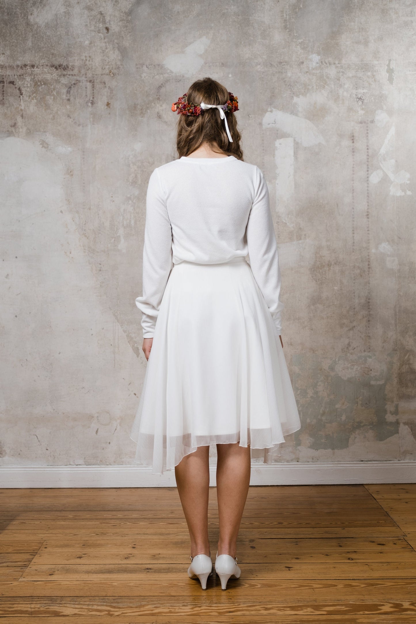 Winterbrautkleid locker mit Pullitop