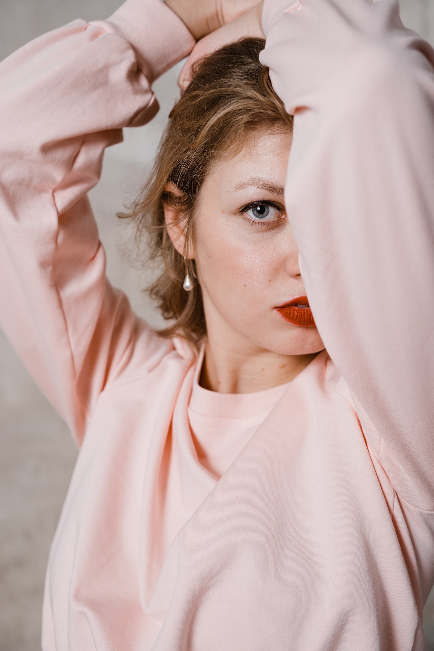 Croptop Lachs Sweatshirt