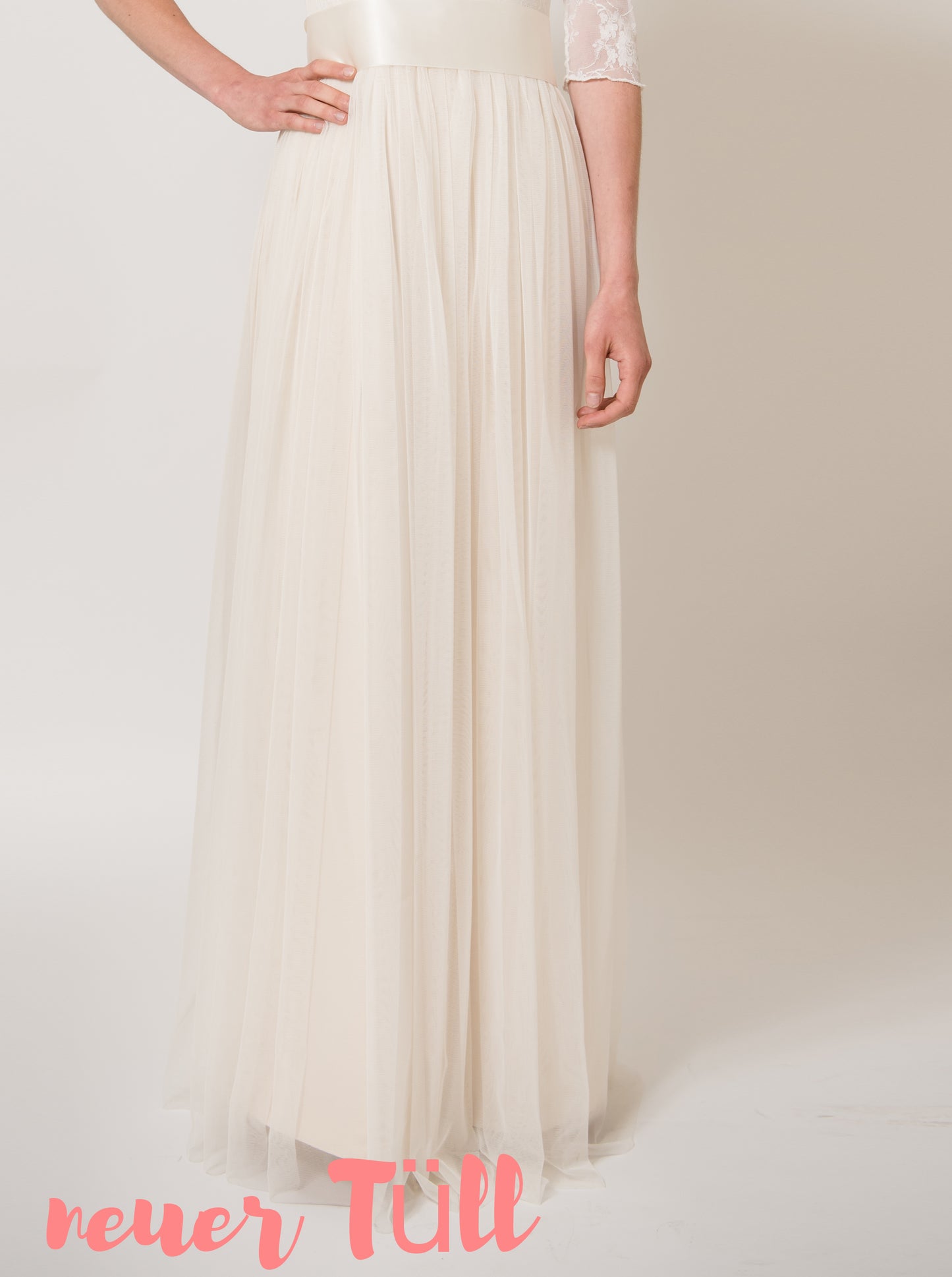 Schwangerschaftsbrautkleid lang "Blossom" mit Tüllrock