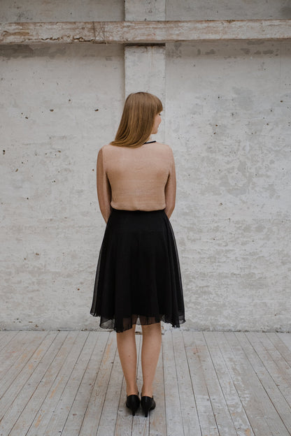 Chiffonkleid mit Roségoldenem Top